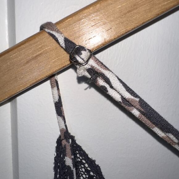 Lovestitch Evereve Cami Large White Grey Leopard Lace Adjust Straps Sexy - Picture 7 of 7